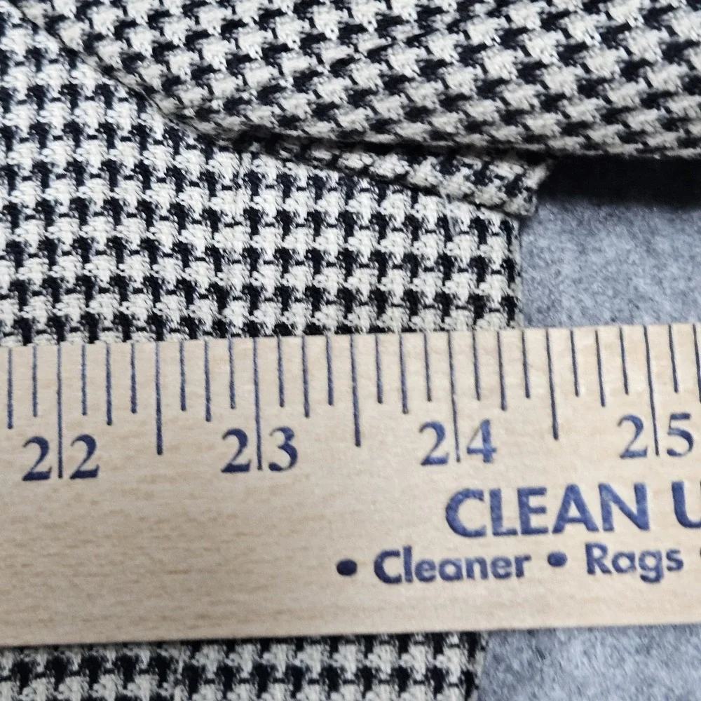Countess Mara 46 L Silk Wool Houndstooth Sport Jacket Coat Preppy Gerry MALOOF'S